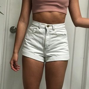 Light wash high rise American Apparel shorts